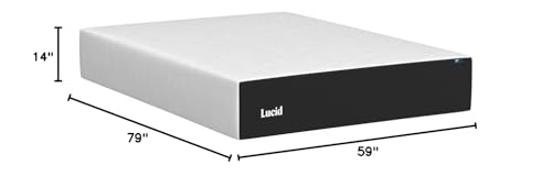 LUCID 12" Twin Memory Foam Mattress