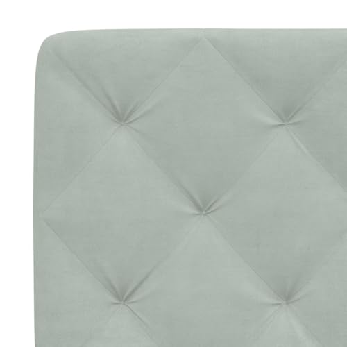 Bed Frame Light Grey Velvet Queen Bed Frame Rectangular Bed