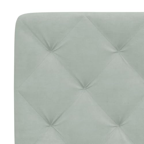 Bed Frame Light Grey Velvet Queen Bed Frame Rectangular Bed