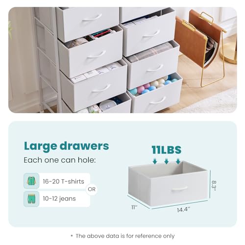 OLIXIS 7-Drawer Dresser, White