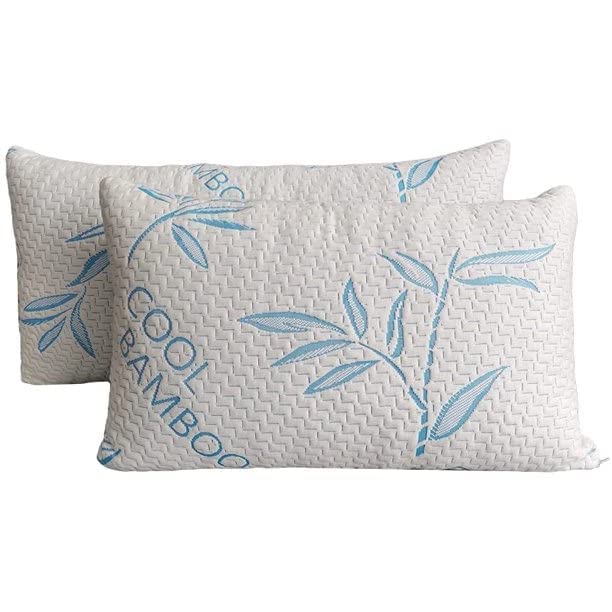 2-Pack King Bamboo Memory Foam Pillows