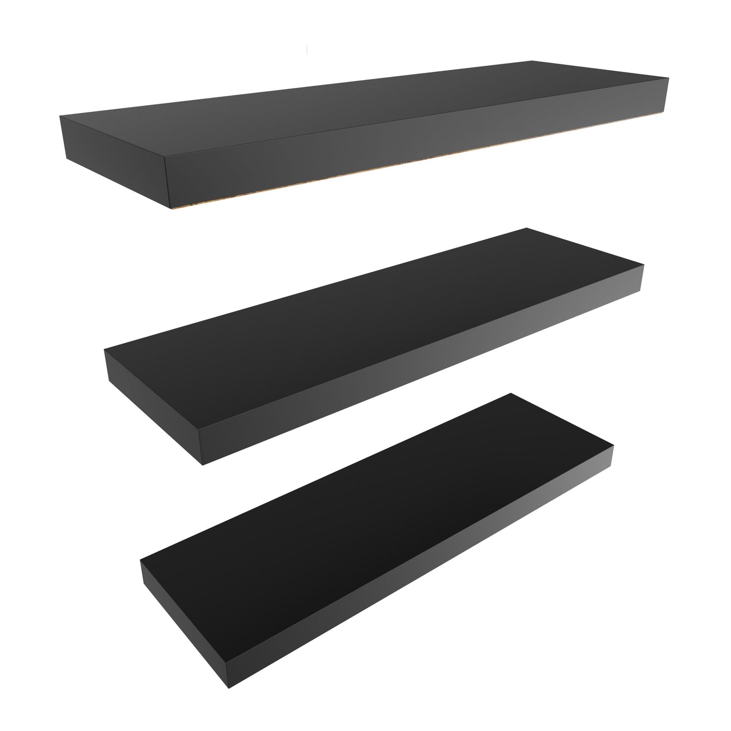 Colima 36" Brown Floating Shelves, 3-Pack