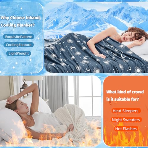 inhand Cooling Blanket – Queen, Dark Grey-Sky