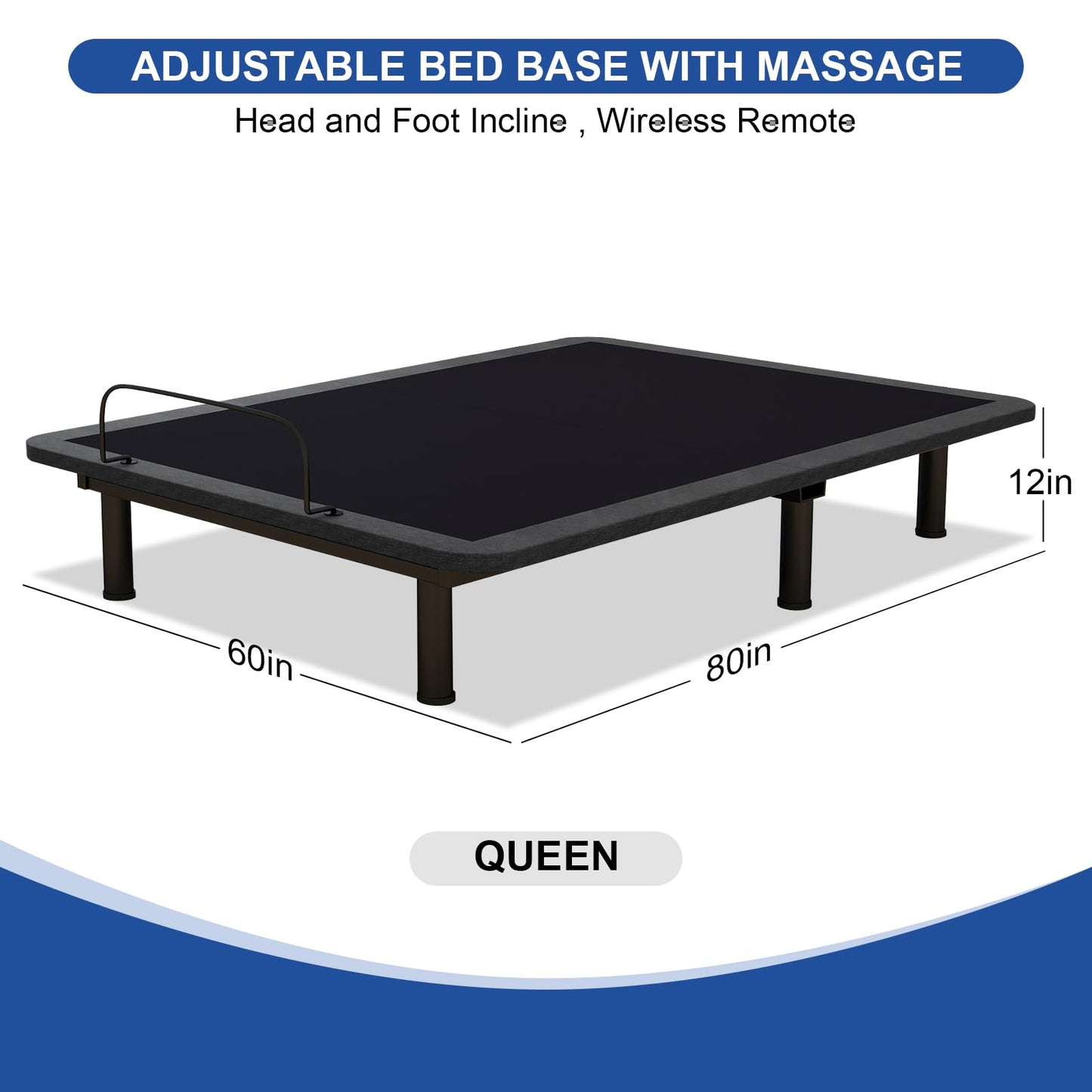 Vipbear Queen Adjustable Bed Frame