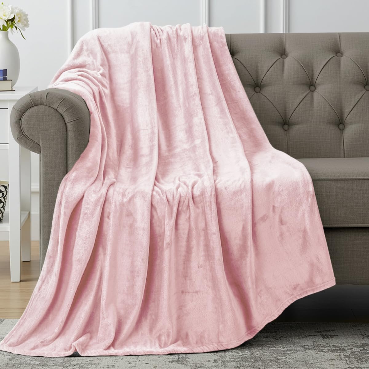 Utopia Bedding Grey Fleece Blanket