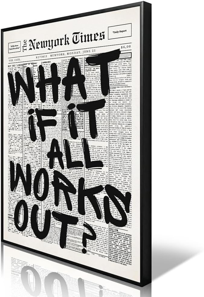 What If It All Works Out Canvas Wall Art 12"x16"
