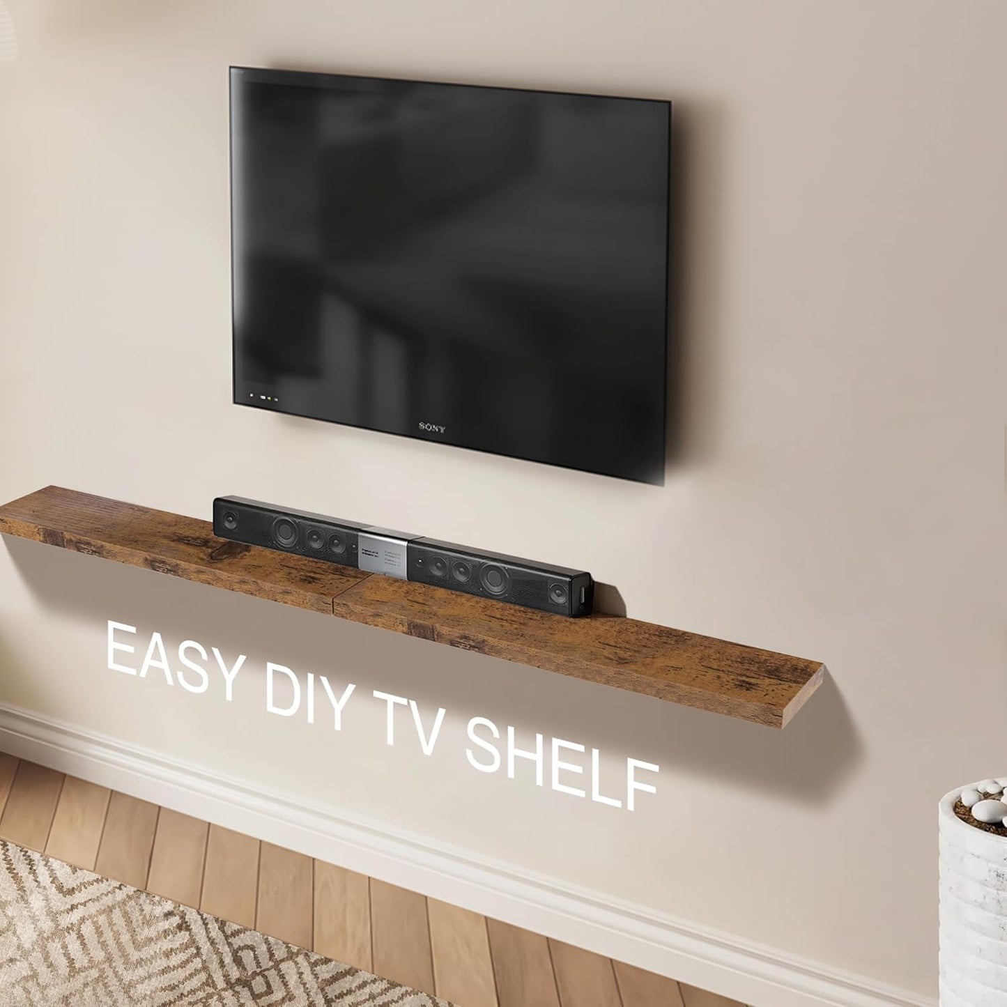 Colima 36" Brown Floating Shelves, 3-Pack