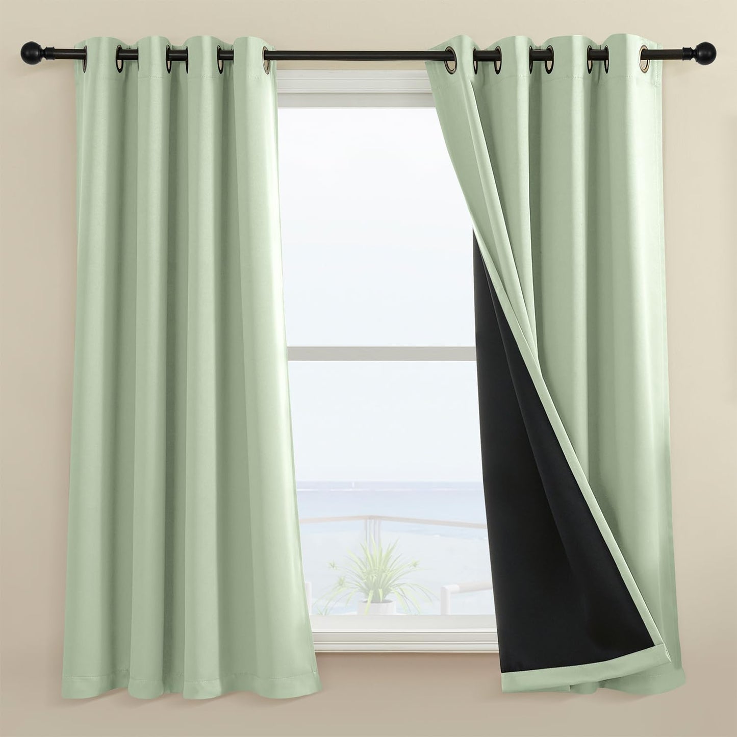 Rutterllow Blackout Curtains – 2 Panels, Dark Grey