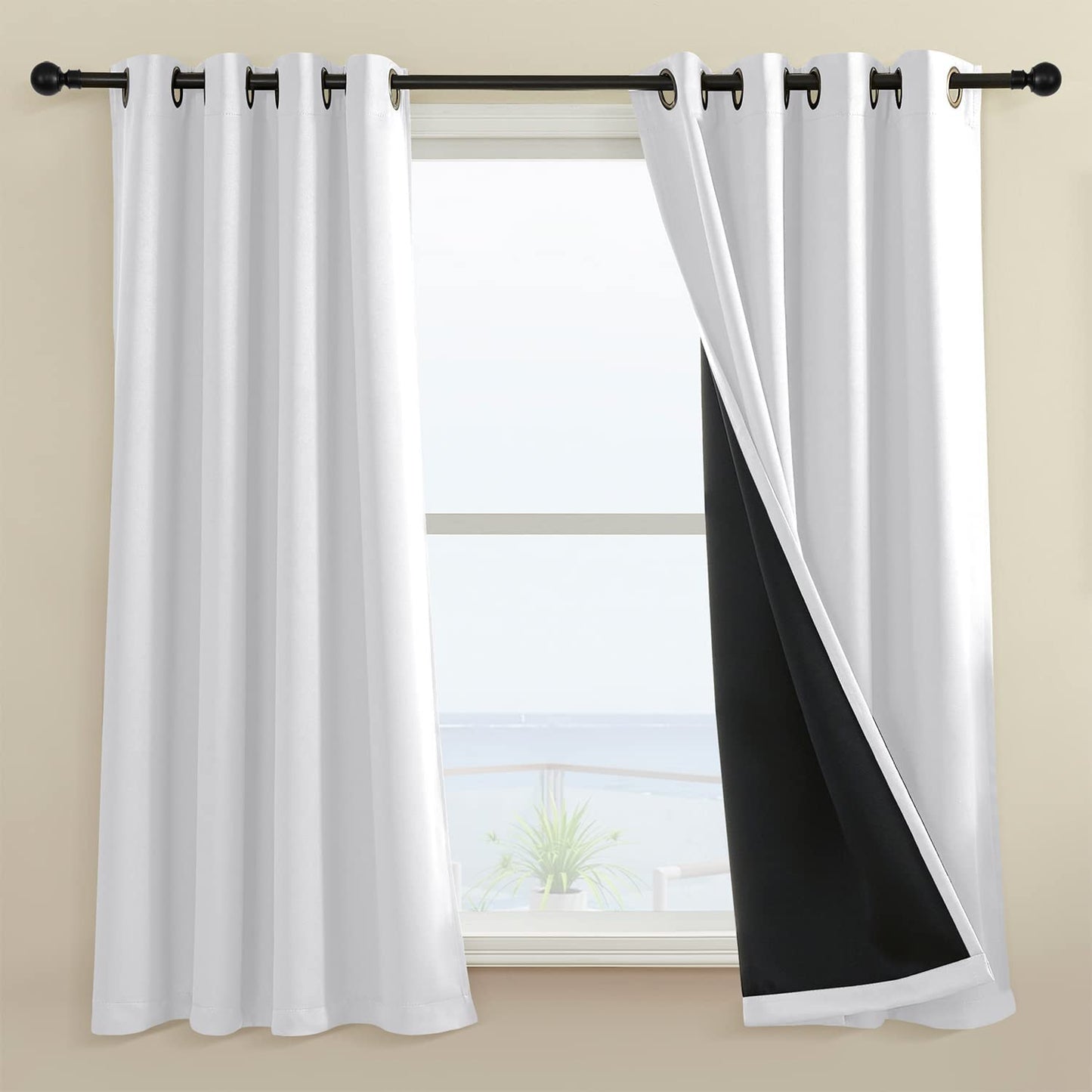 Rutterllow Blackout Curtains – 2 Panels, Dark Grey