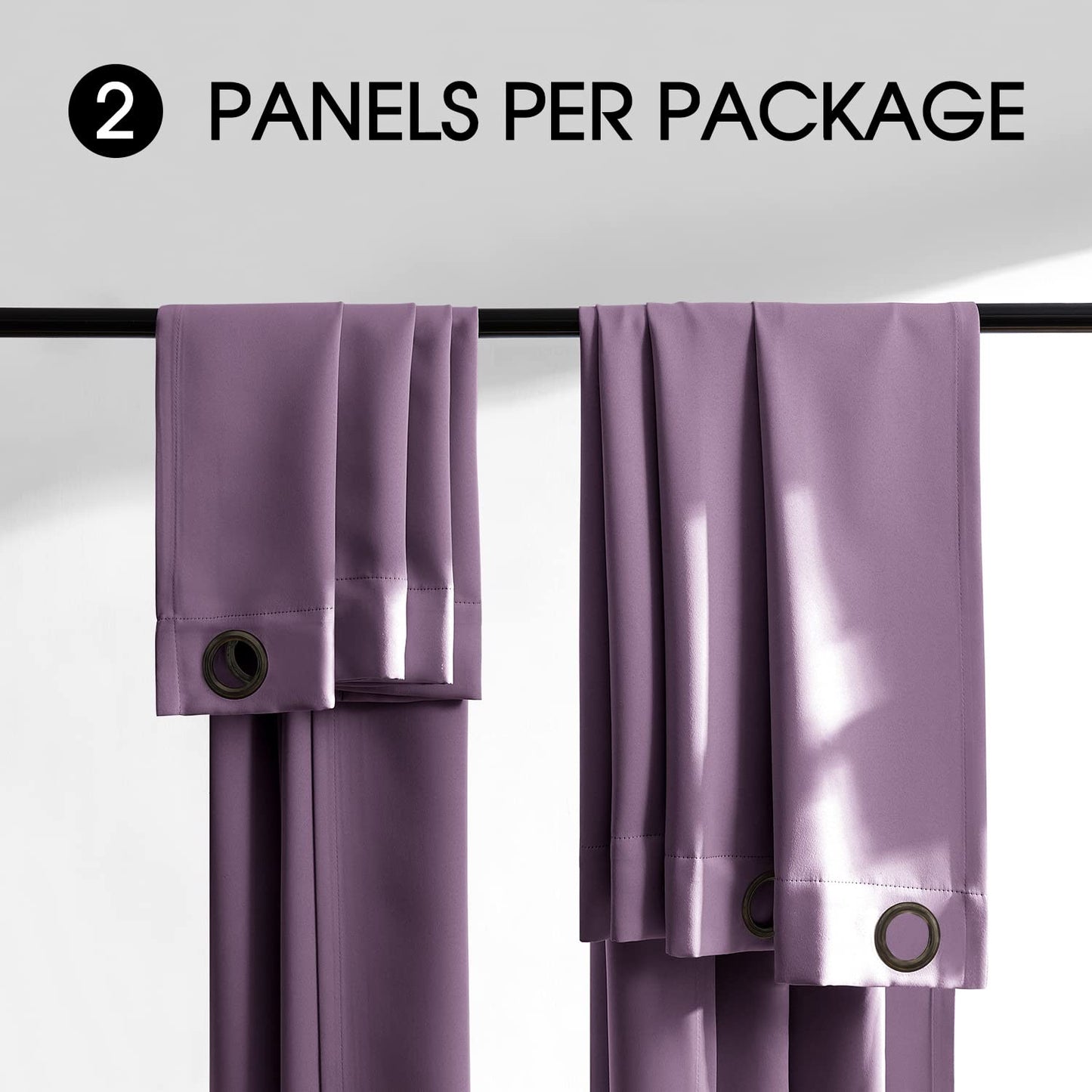 Rutterllow Blackout Curtains – 2 Panels, Dark Grey