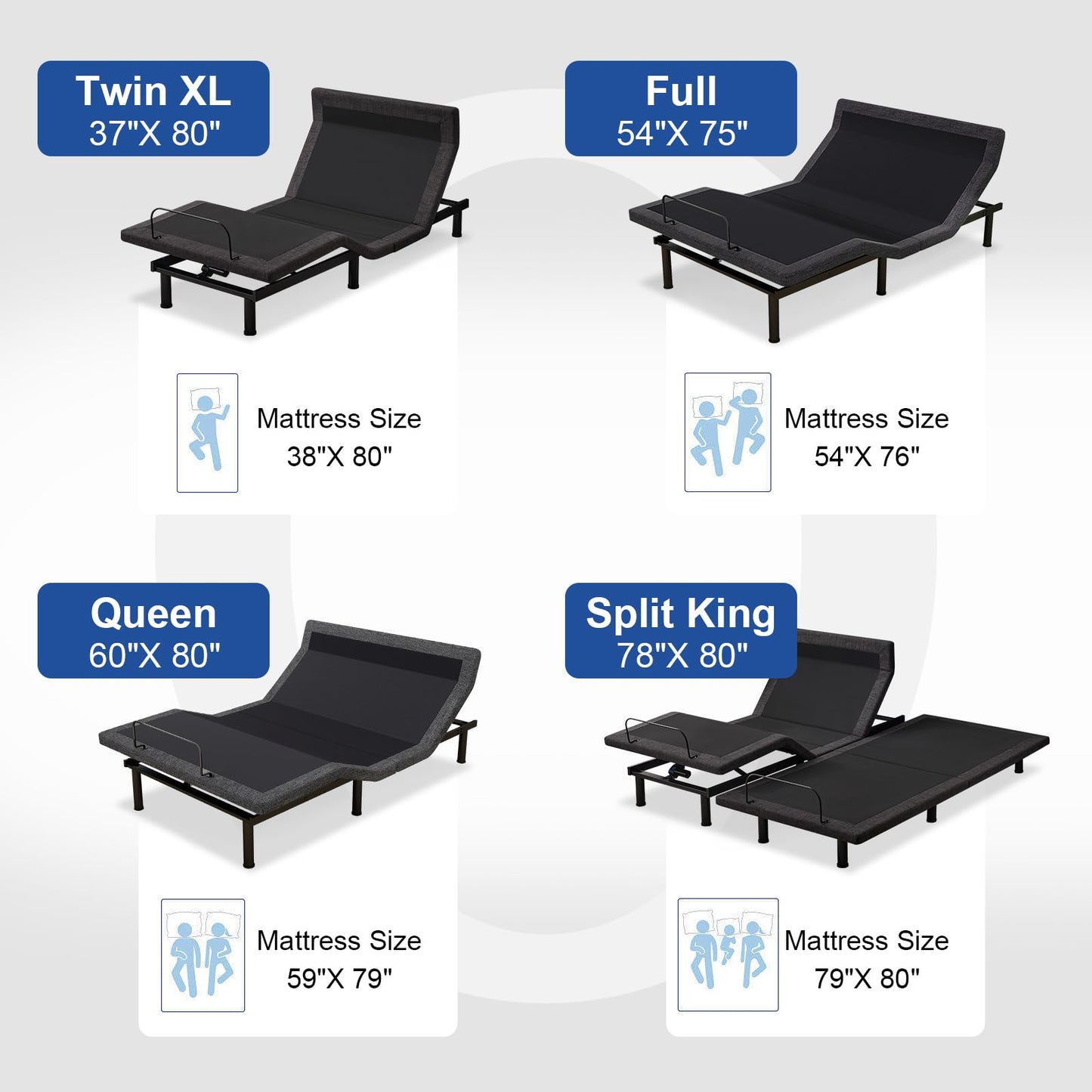 Vipbear Queen Adjustable Bed Frame