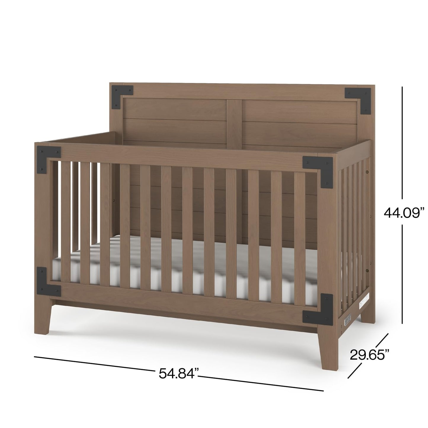 Child Craft Lucas 4-in-1 Convertible Crib – Nutmeg