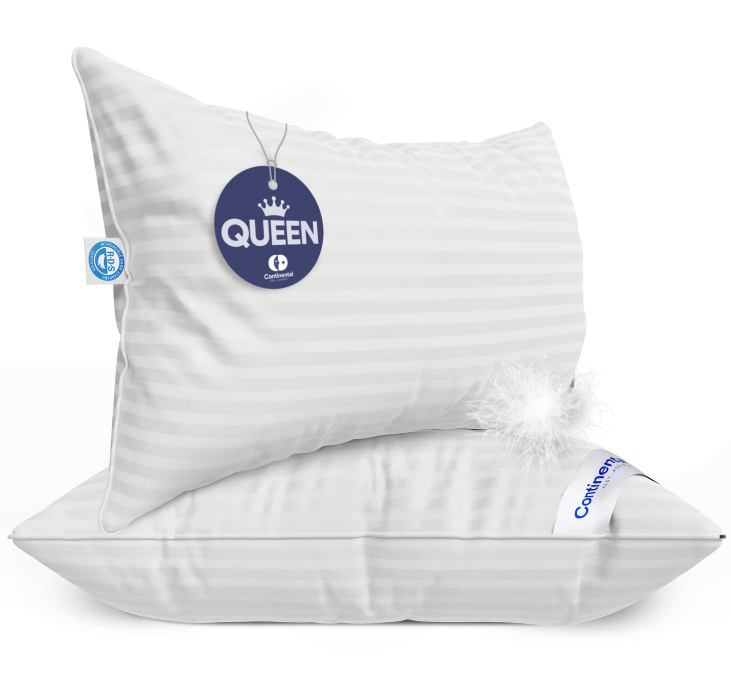 Serenity Goose Down Pillows – King, 2 Pack