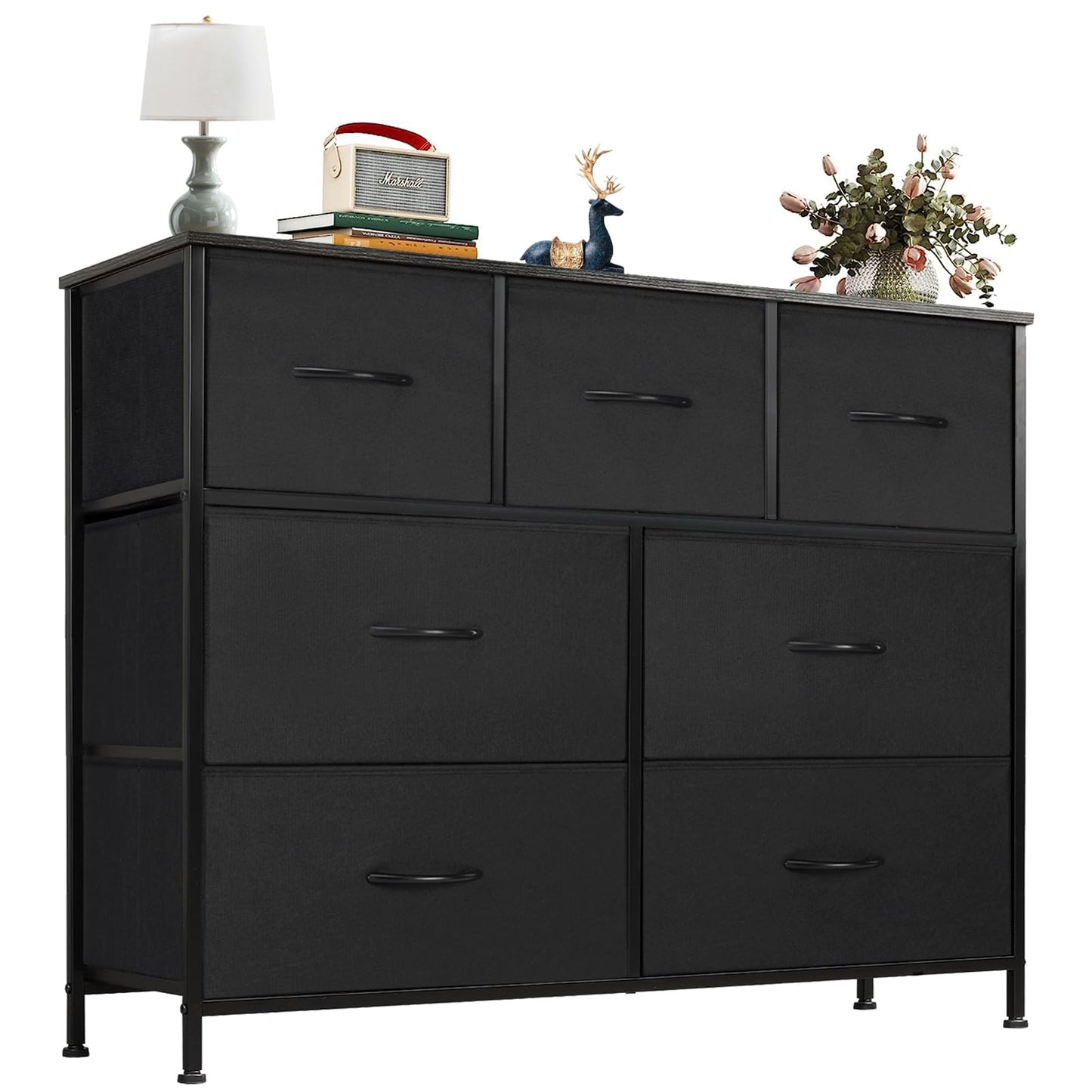 OLIXIS 5-Drawer Dresser, Black
