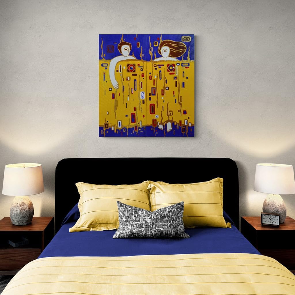 Under One Blanket Diptych Acrylic Painting 34"x18"