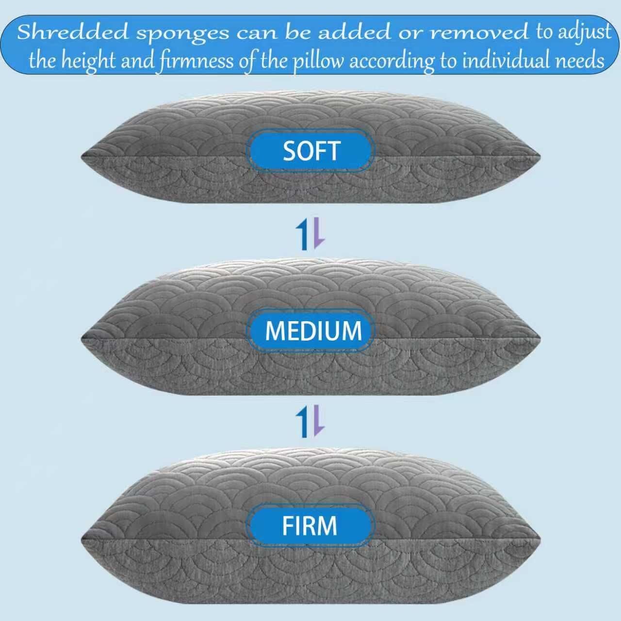 MOLCLCUY Memory Foam Pillows – Queen, 2 Pack