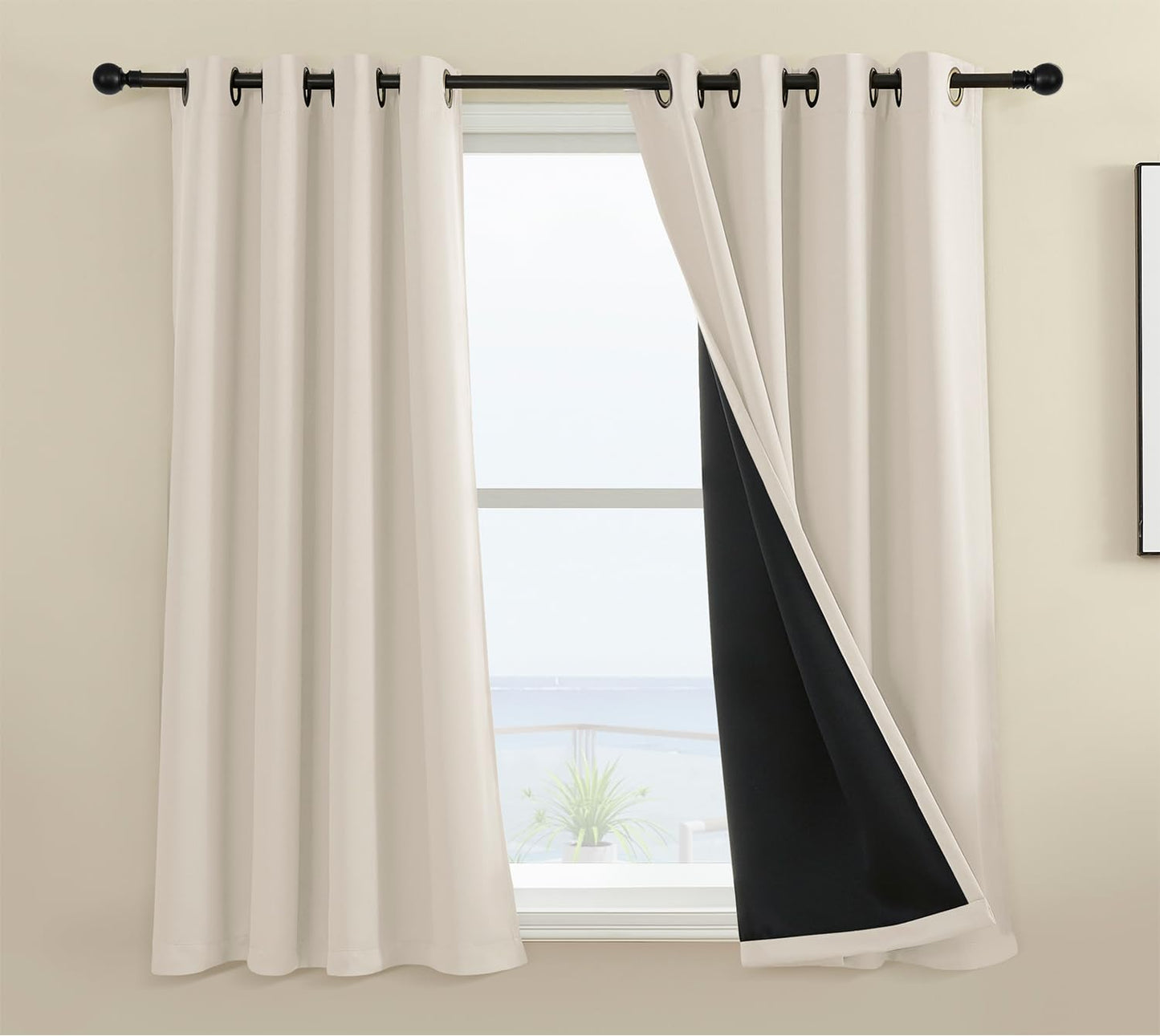 Rutterllow Blackout Curtains – 2 Panels, Dark Grey
