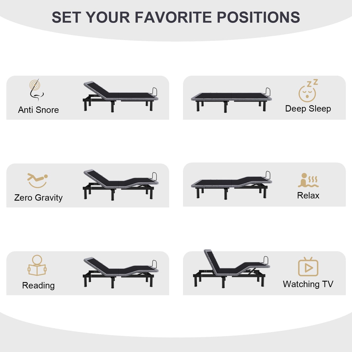 Vipbear Queen Adjustable Bed Frame