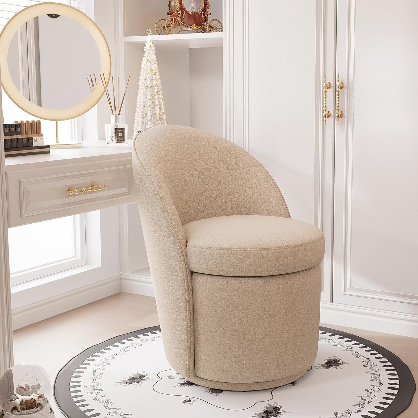 YOUTASTE Swivel Vanity Benches Set of 4