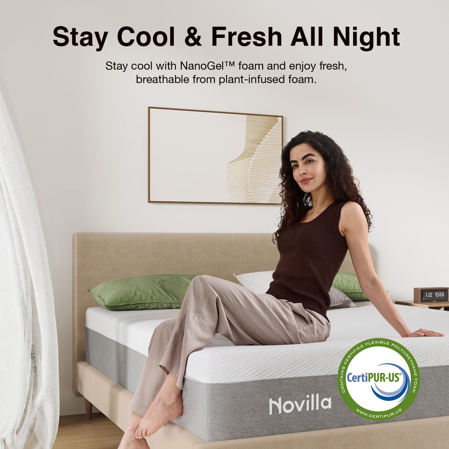 Novilla 12" Twin Gel Memory Foam Mattress