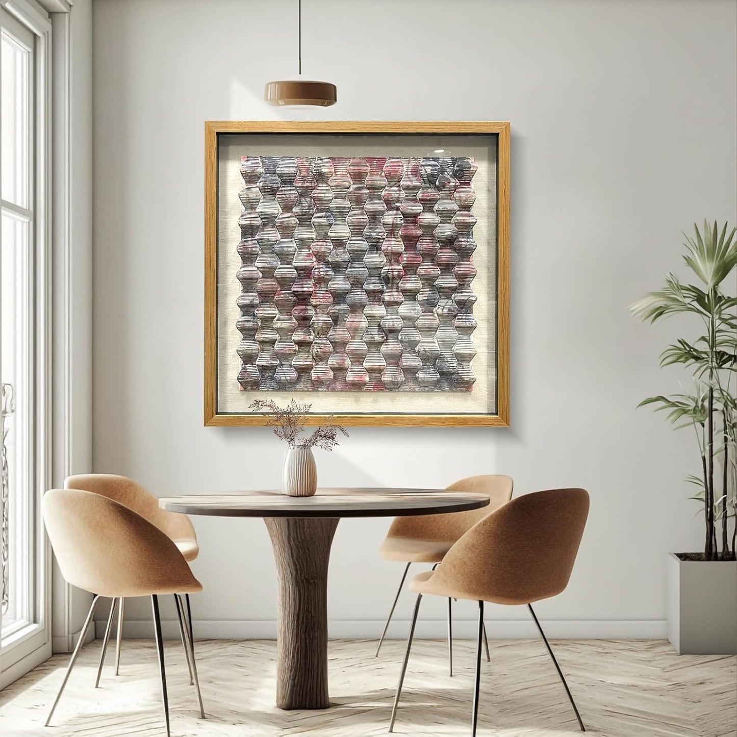 BrightA Polymer Strip Collage Painting 39.4"x59"