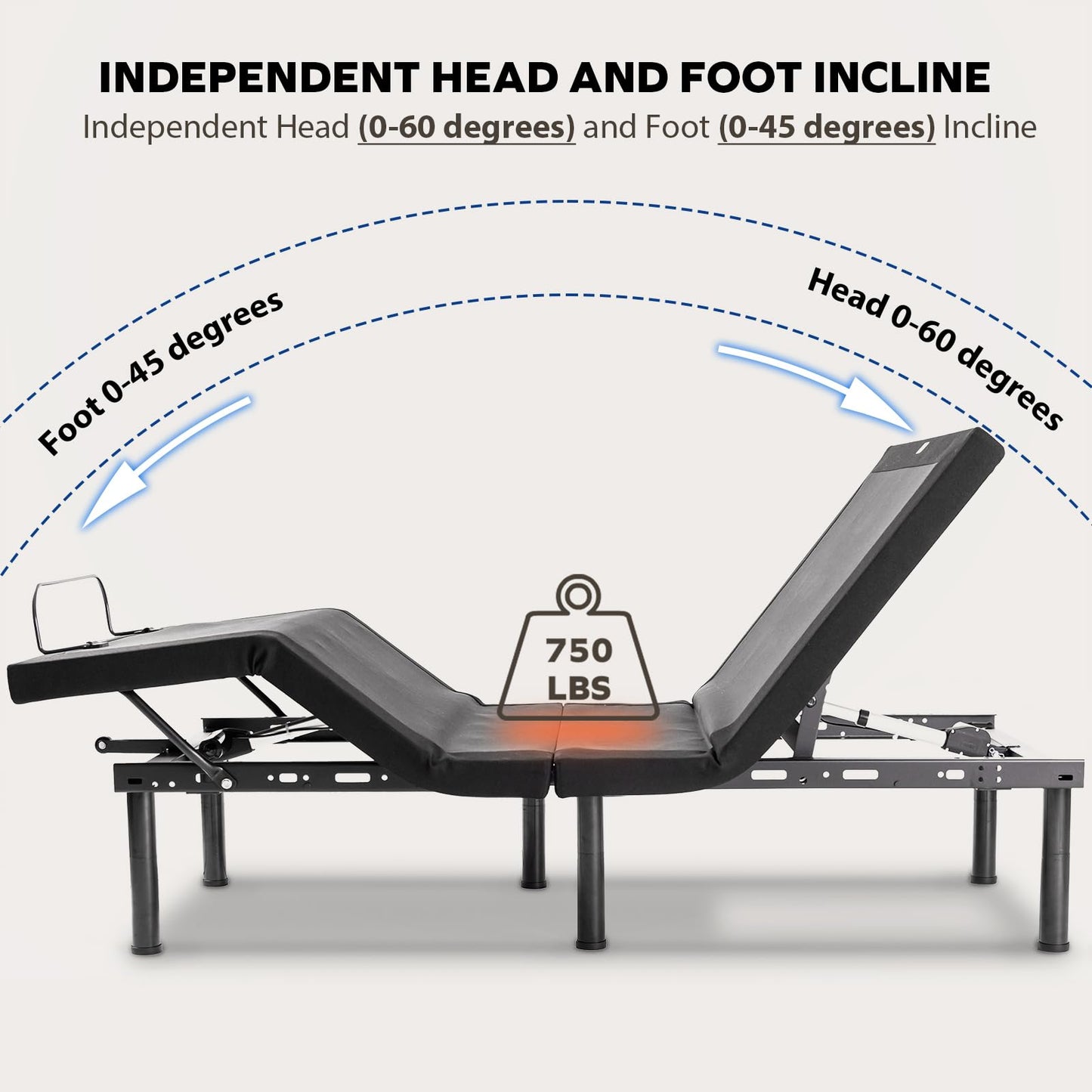 EGOHOME Split King Adjustable Bed