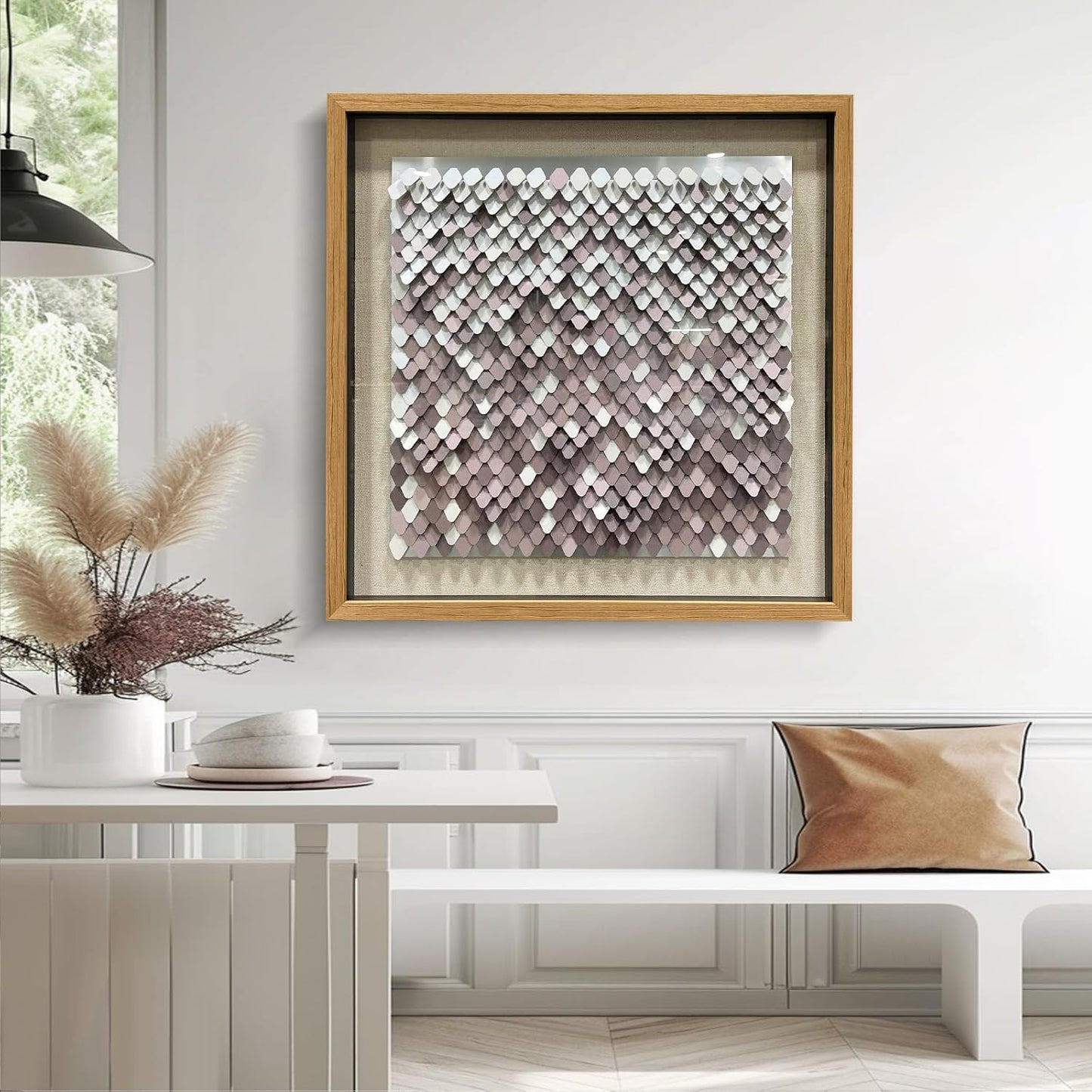 BrightA Polymer Strip Collage Painting 39.4"x59"