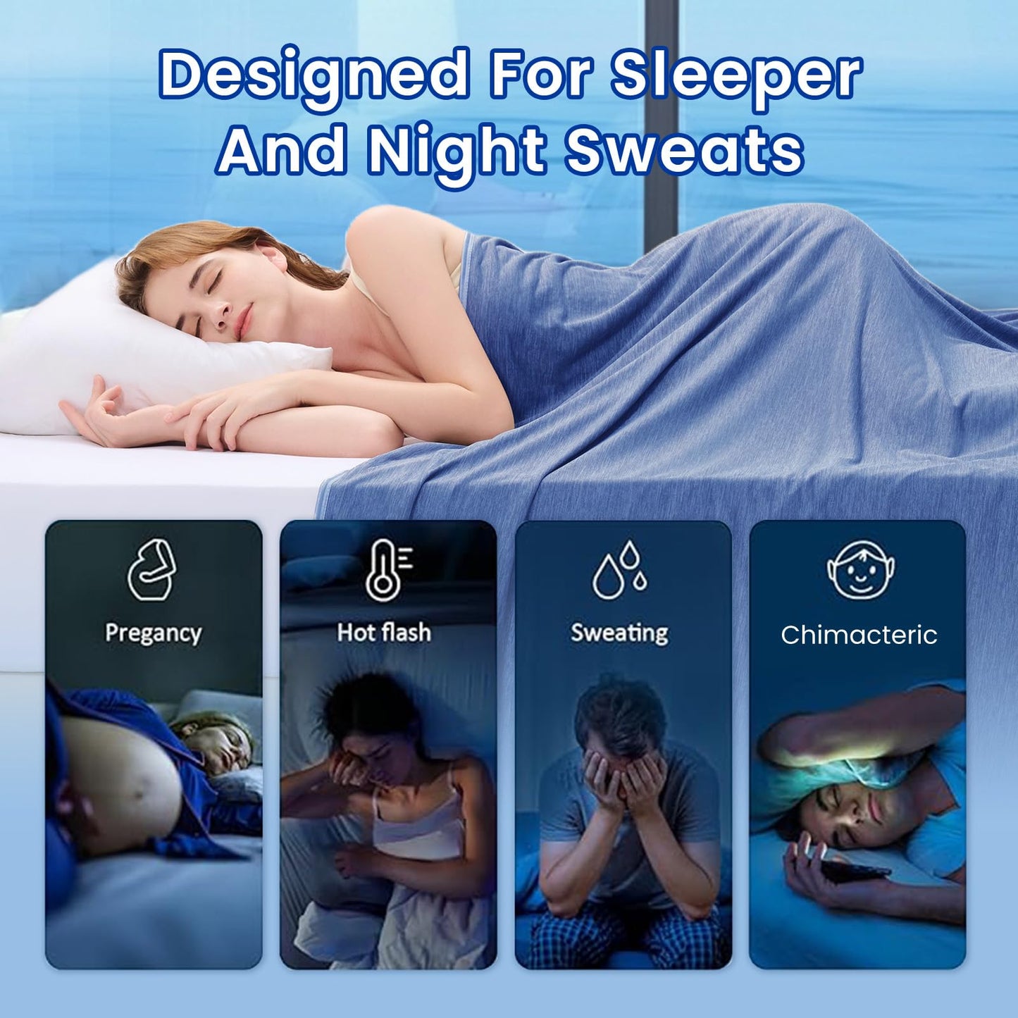 Topcee Cooling Blanket – Queen, 90"x90"