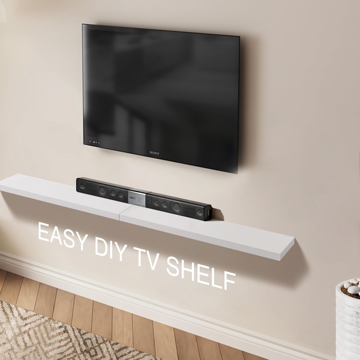 Colima 36" Brown Floating Shelves, 3-Pack