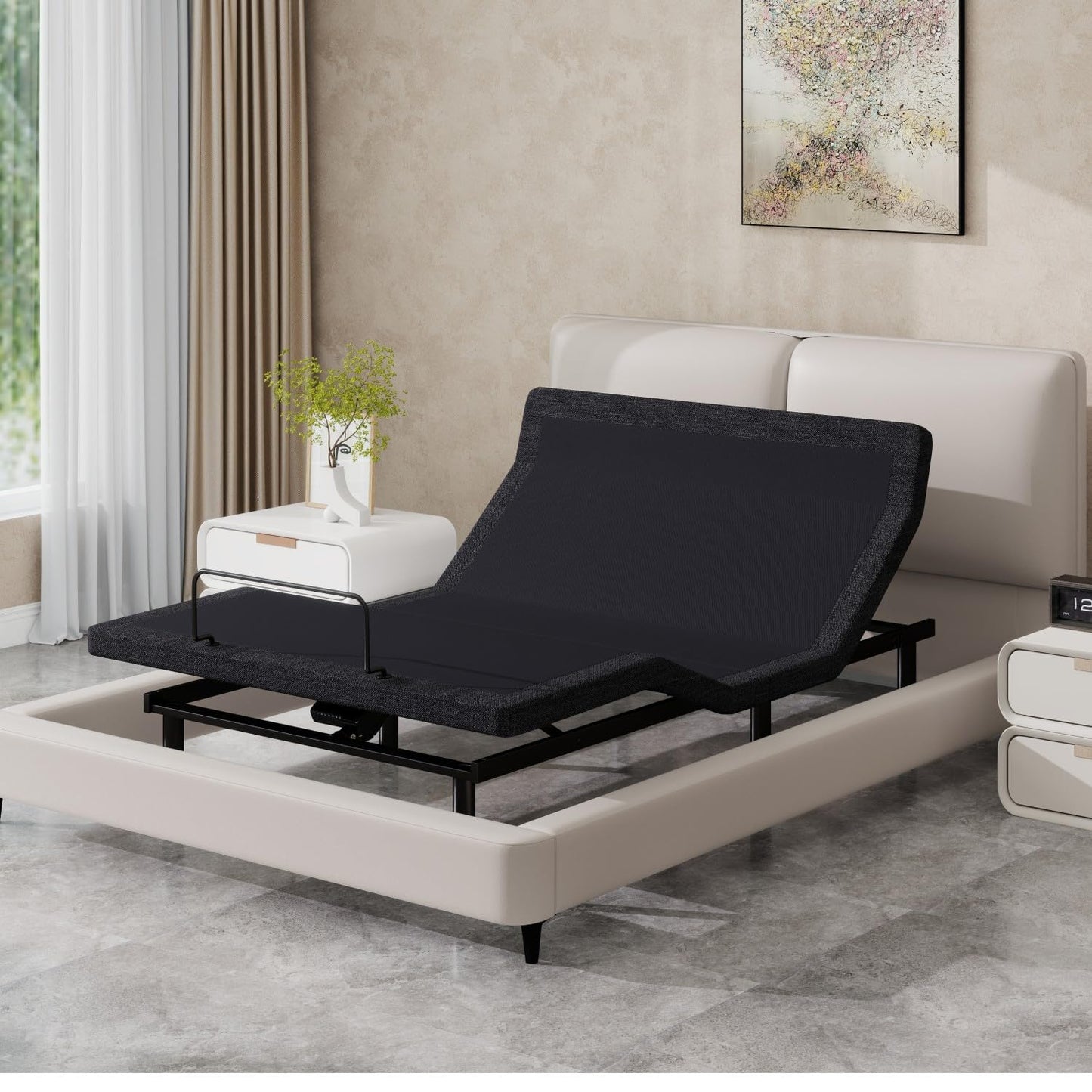 Vipbear Queen Adjustable Bed with 12" Mattress