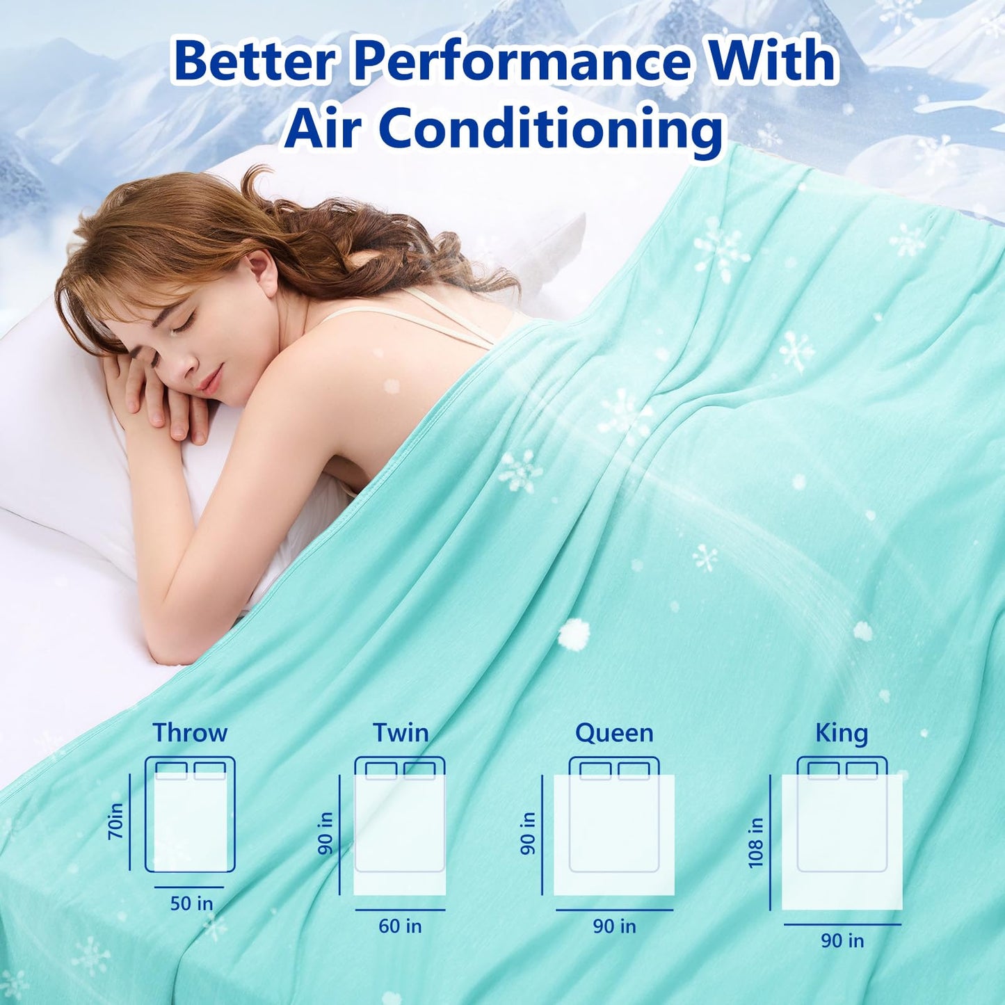 Topcee Cooling Blanket – Queen, 90"x90"