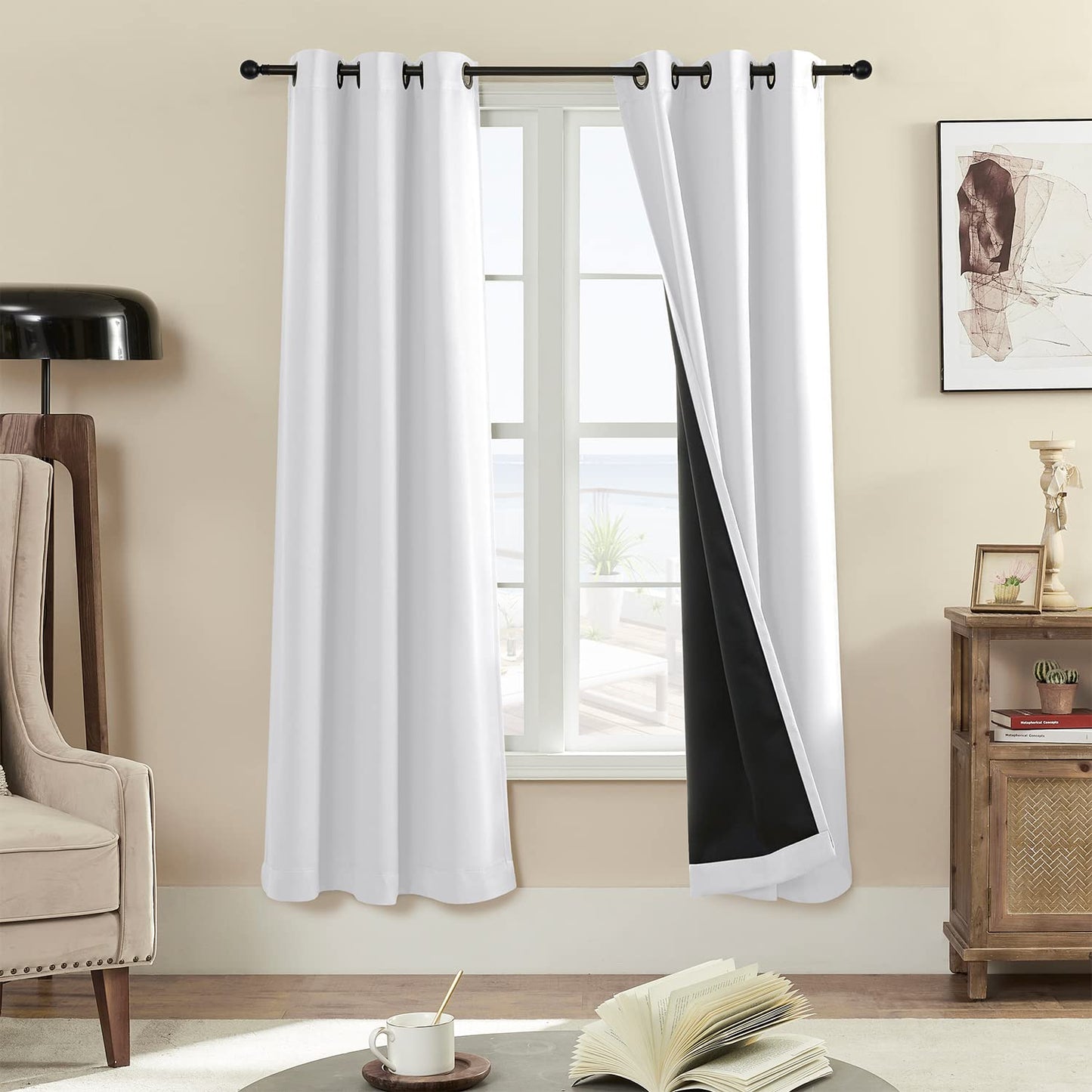Rutterllow Blackout Curtains – 2 Panels, Dark Grey