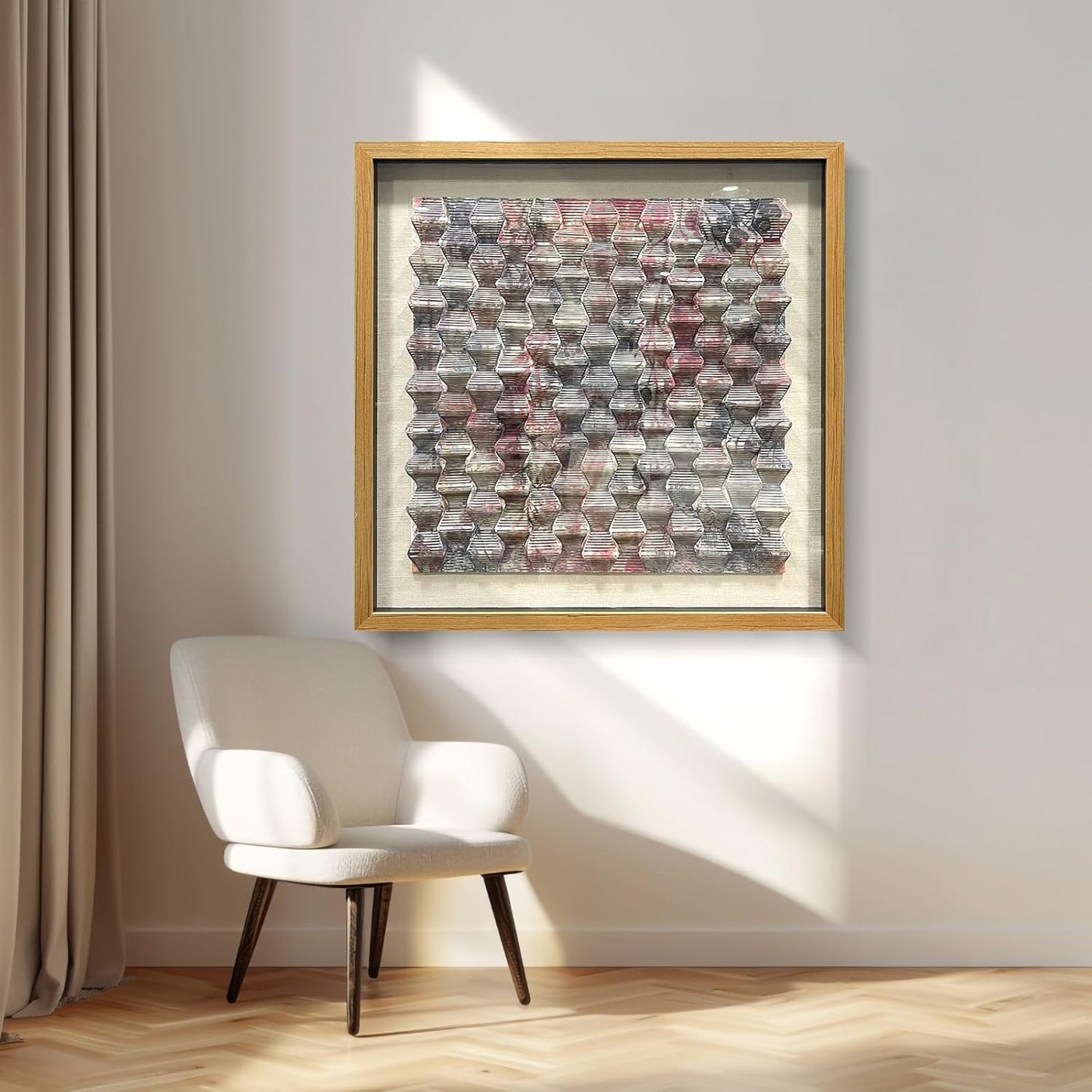 BrightA Polymer Strip Collage Painting 39.4"x59"