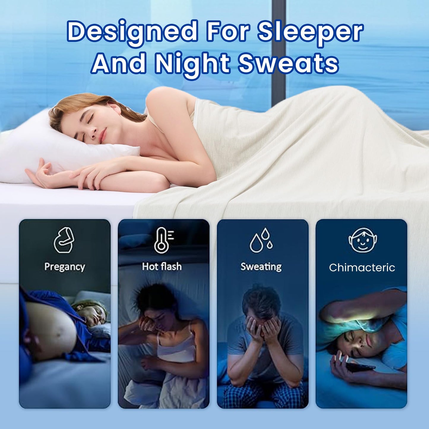 Topcee Cooling Blanket – Queen, 90"x90"
