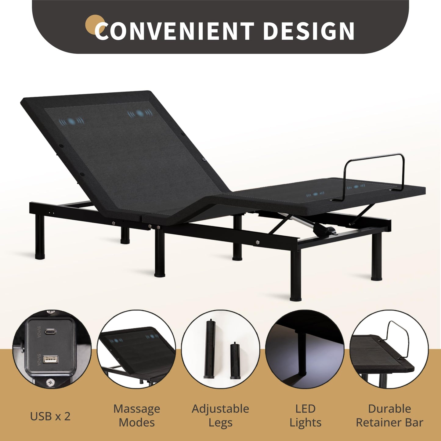 Split King Adjustable Bed with Mattress