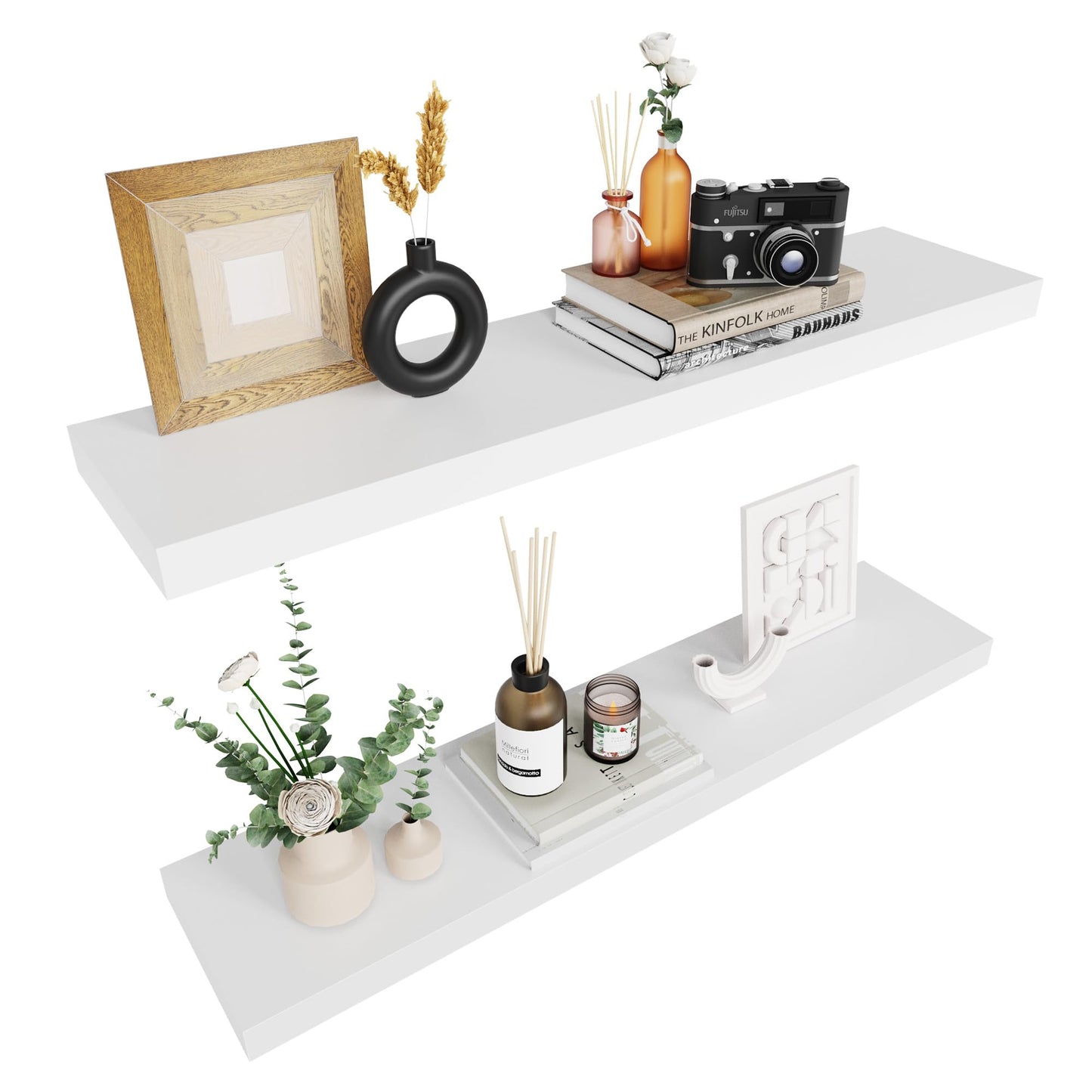 Colima 36" Brown Floating Shelves, 3-Pack