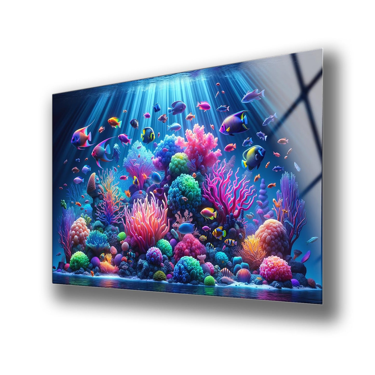 Sea Creatures Tempered Glass Wall Art 47.2"x70.8"