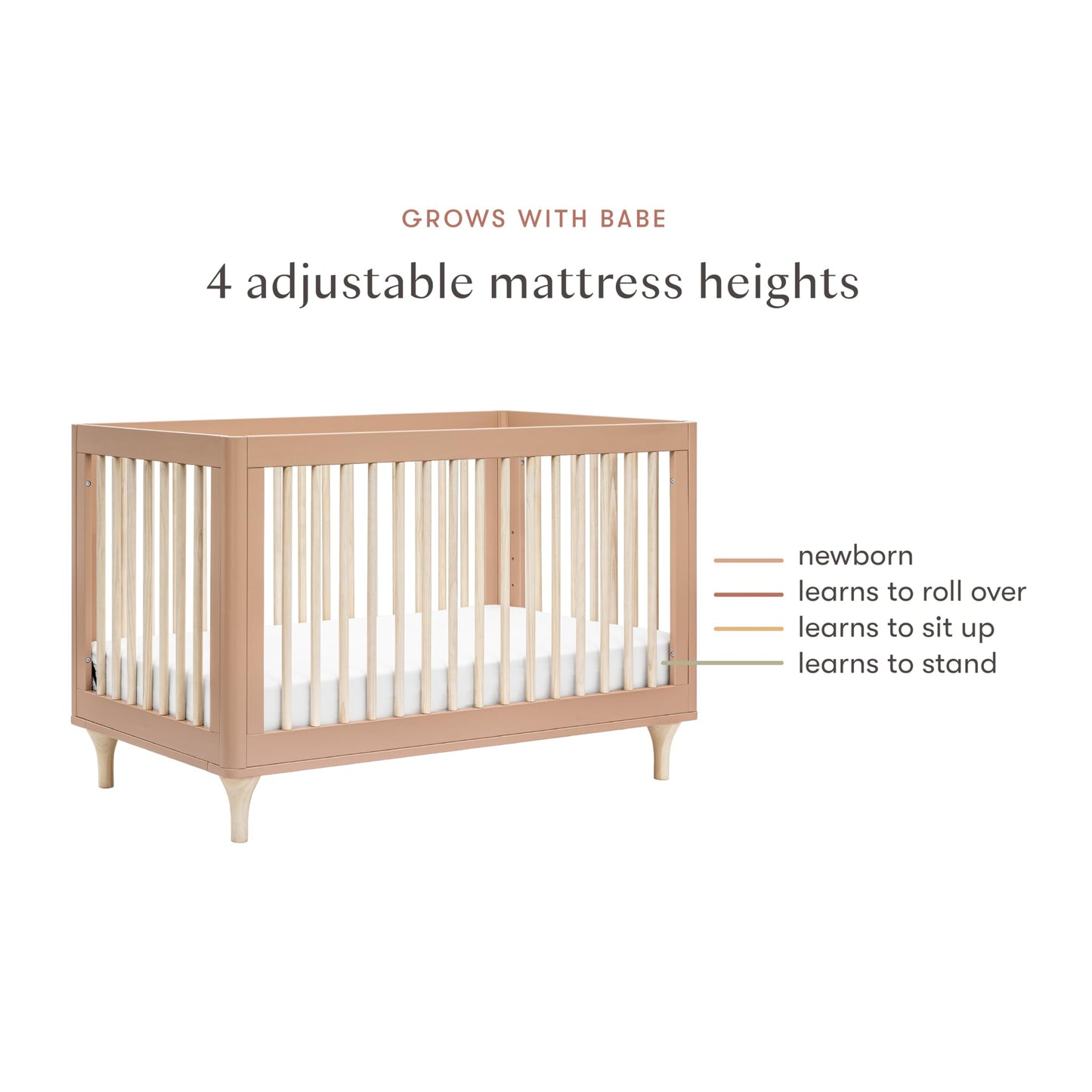 Babyletto Lolly 3-in-1 Crib – Canyon/Washed Natural