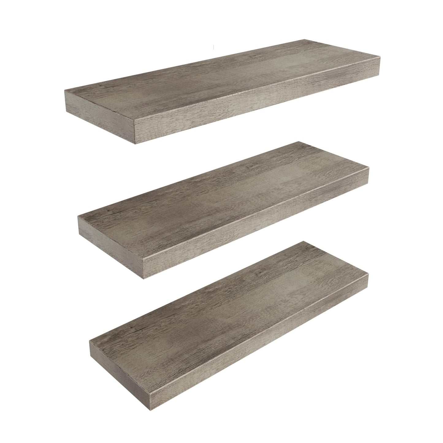 Colima 36" Brown Floating Shelves, 3-Pack