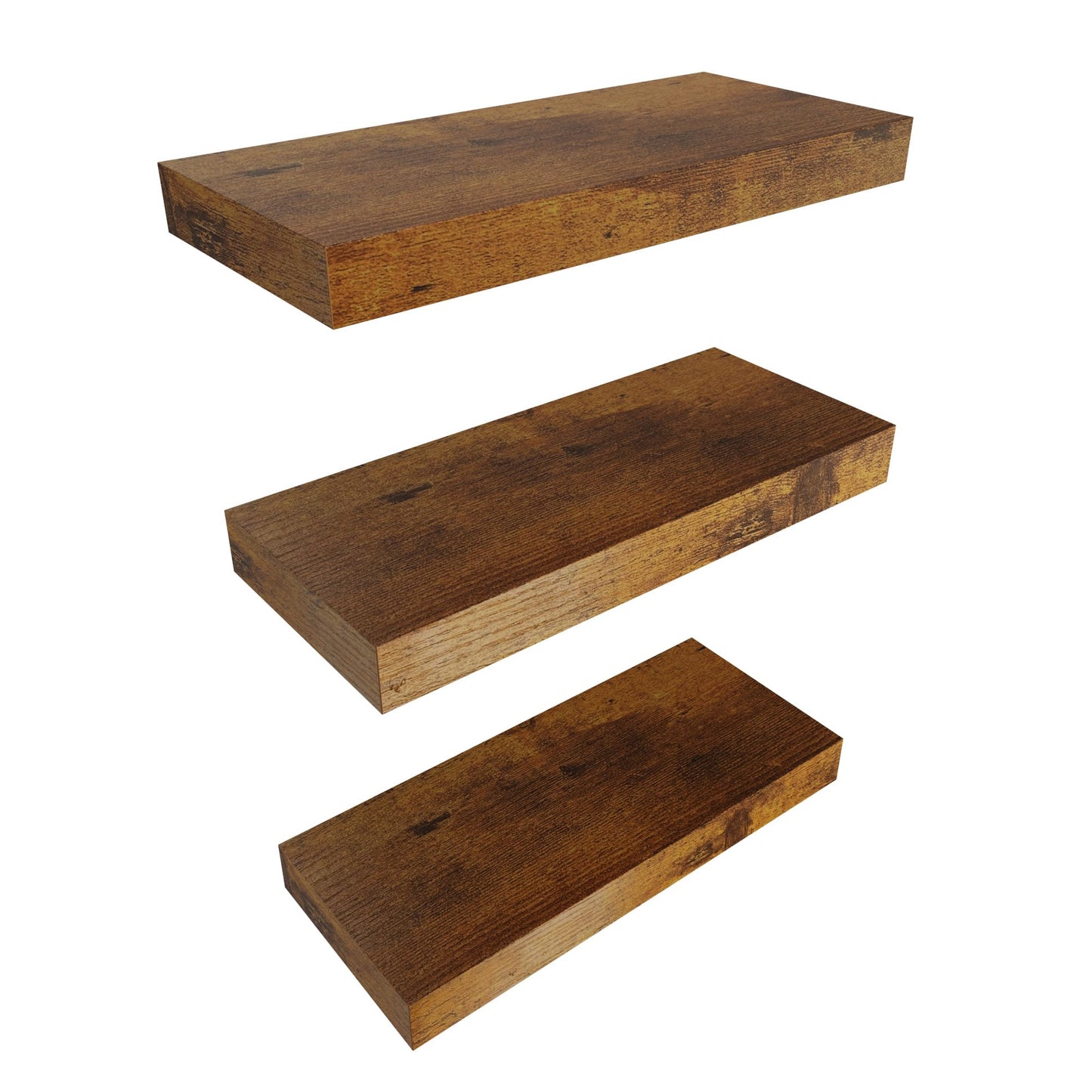 Colima 36" Brown Floating Shelves, 3-Pack