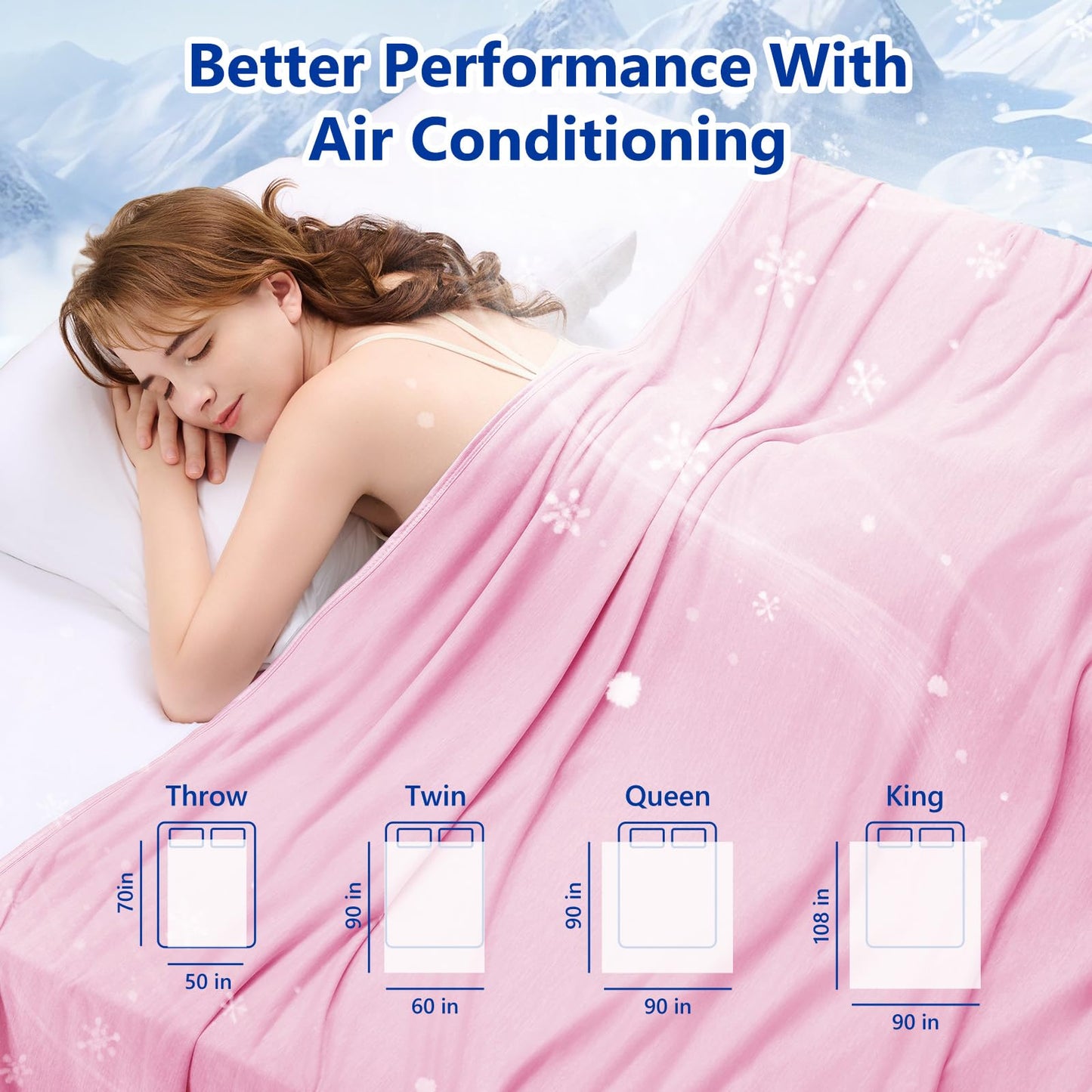 Topcee Cooling Blanket – Queen, 90"x90"