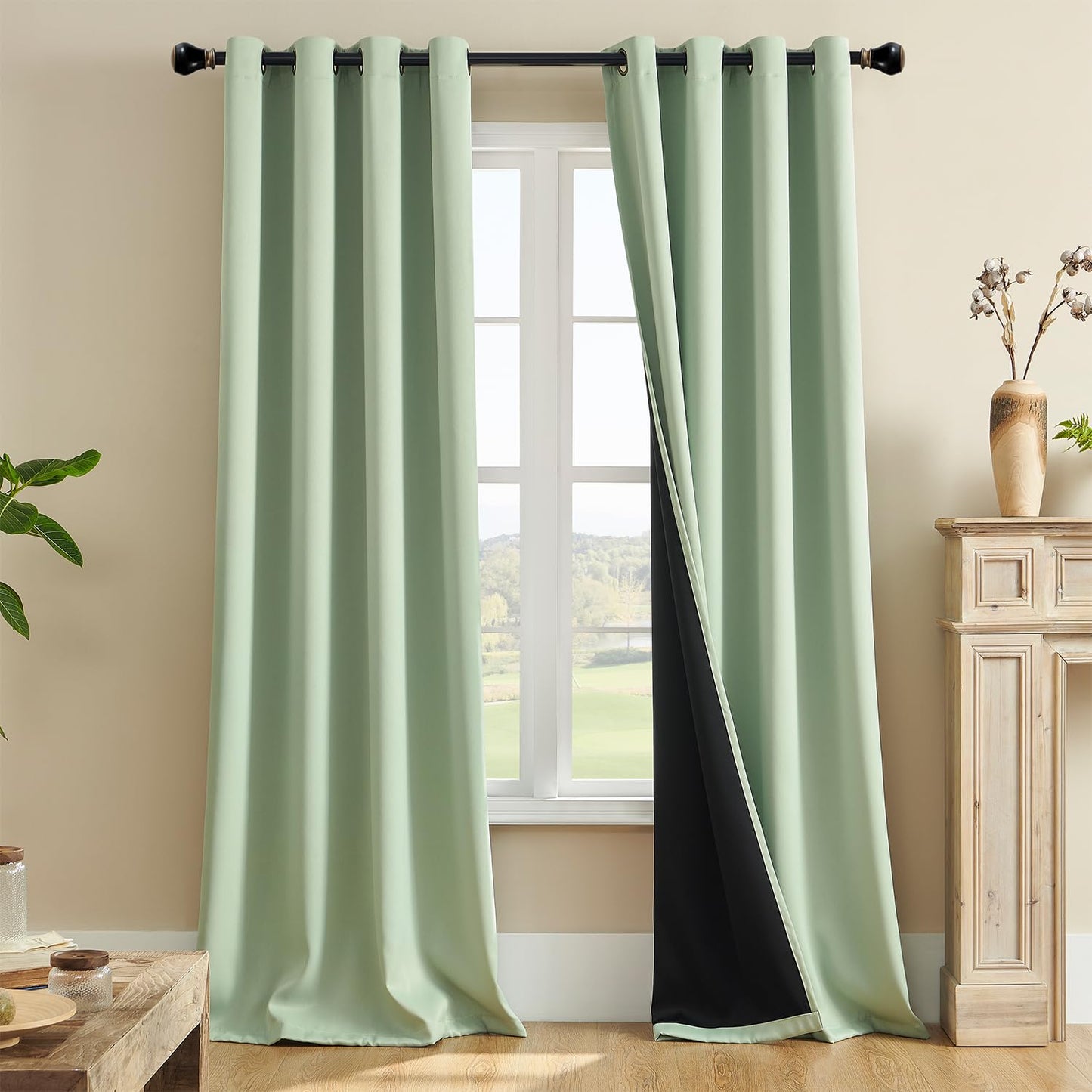 Rutterllow Blackout Curtains – 2 Panels, Dark Grey