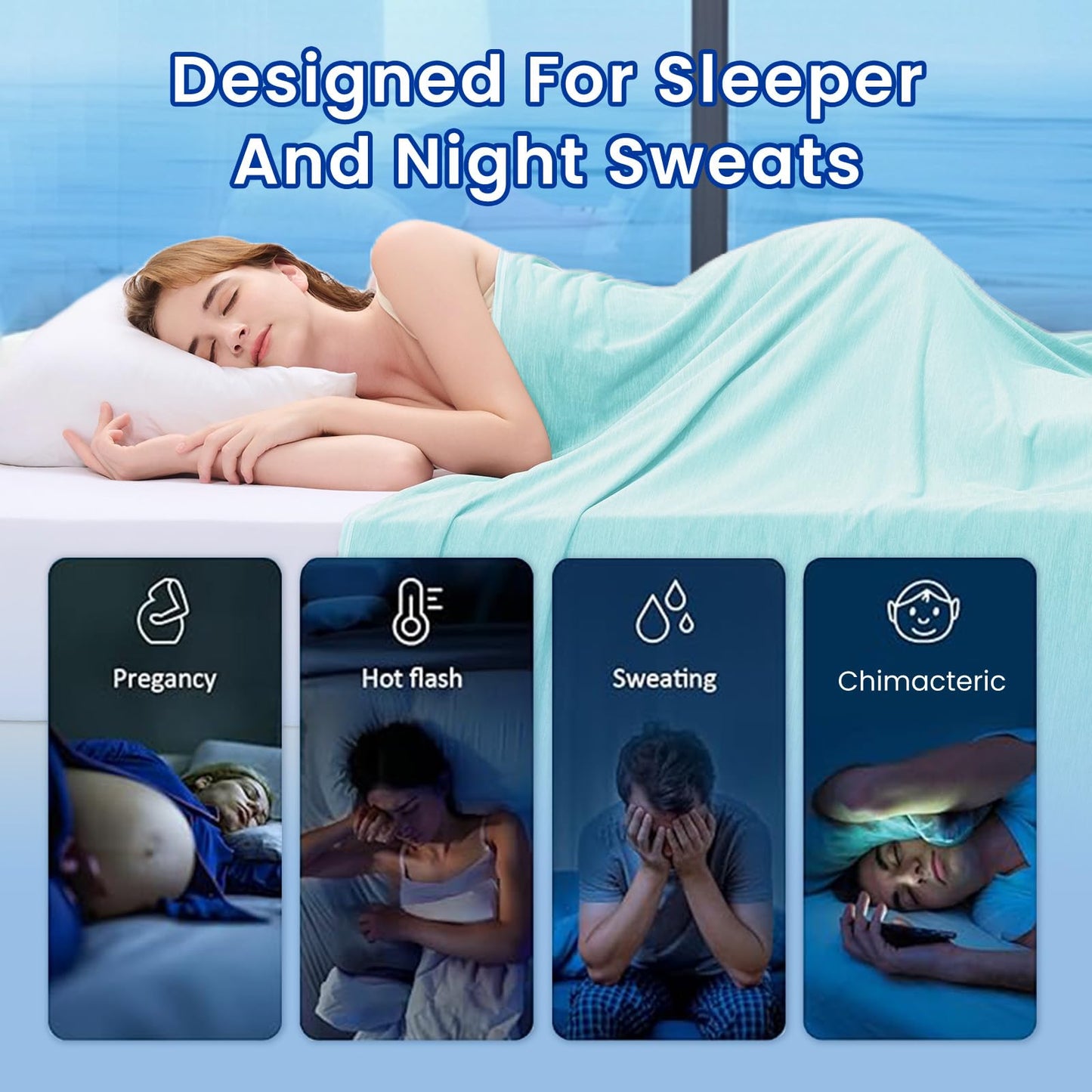 Topcee Cooling Blanket – Queen, 90"x90"