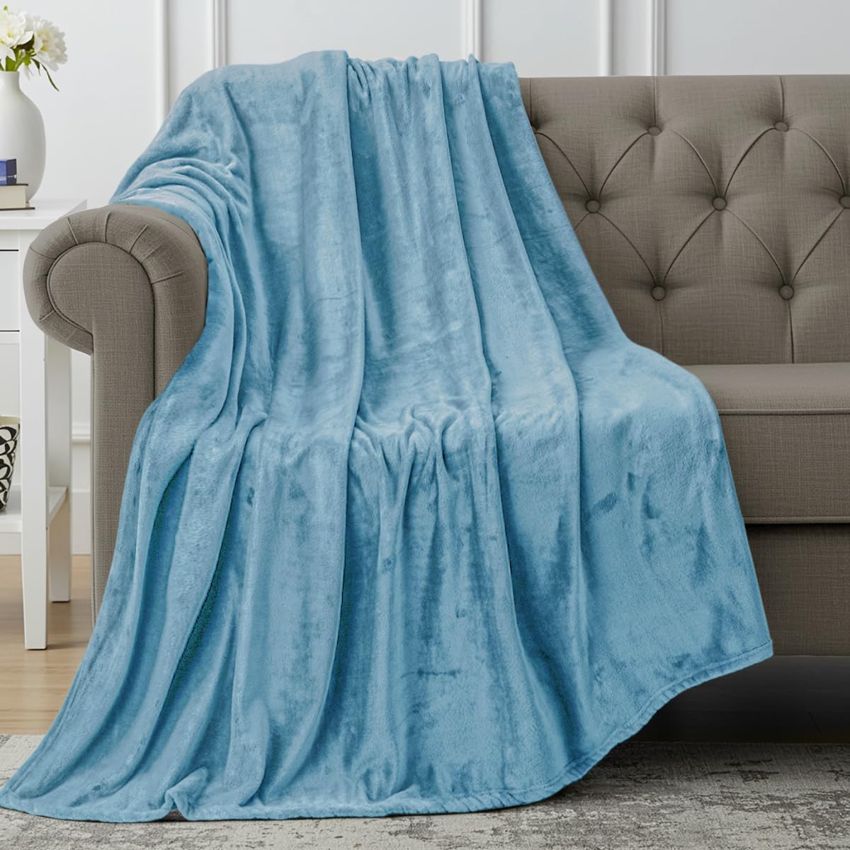 Utopia Bedding Grey Fleece Blanket