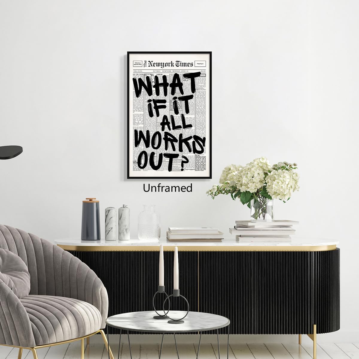 What If It All Works Out Canvas Wall Art 12"x16"