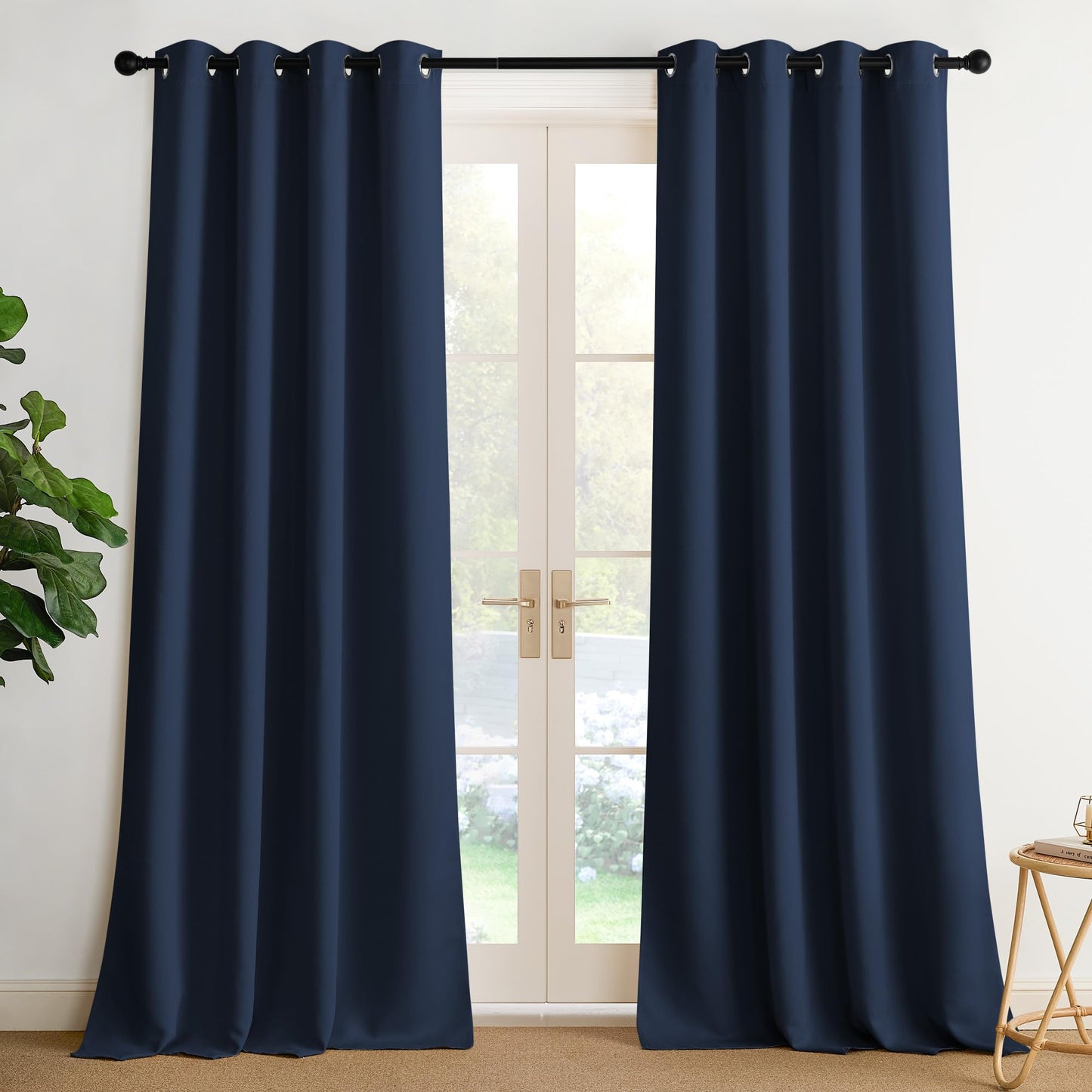 NICETOWN Blackout Curtains – 2 Panels, Grey, 63"