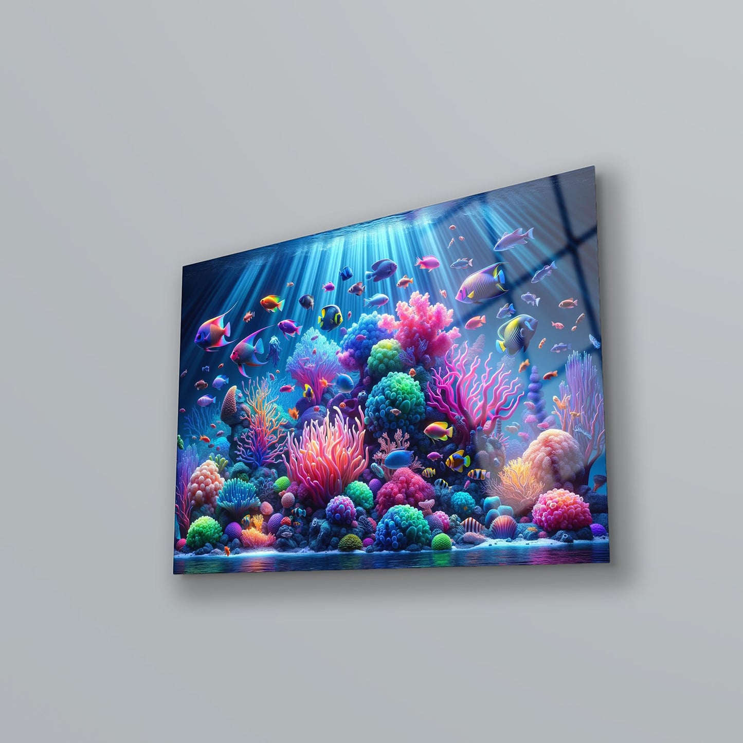 Sea Creatures Tempered Glass Wall Art 47.2"x70.8"