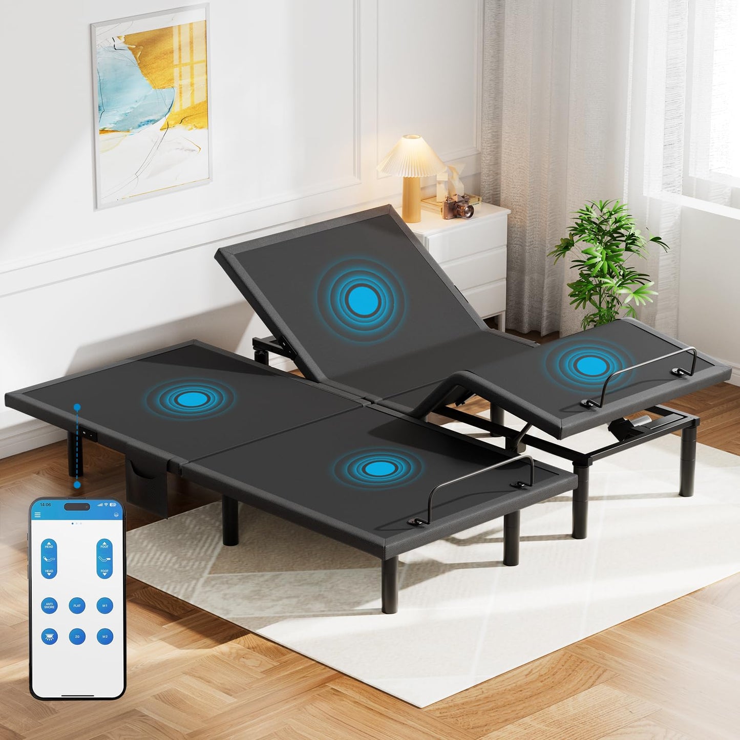 Pipishell Full Adjustable Bed Frame
