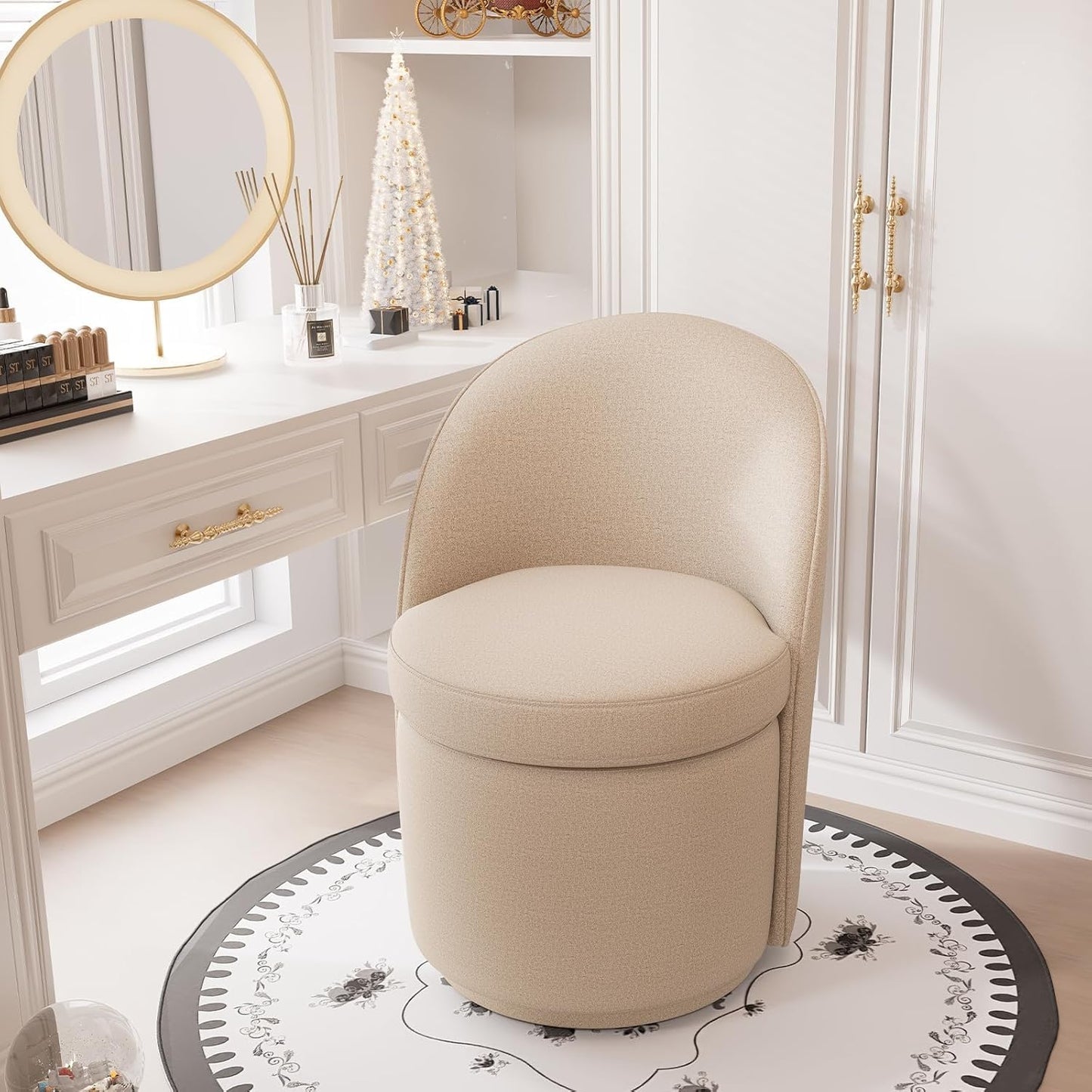 YOUTASTE Swivel Vanity Benches Set of 4
