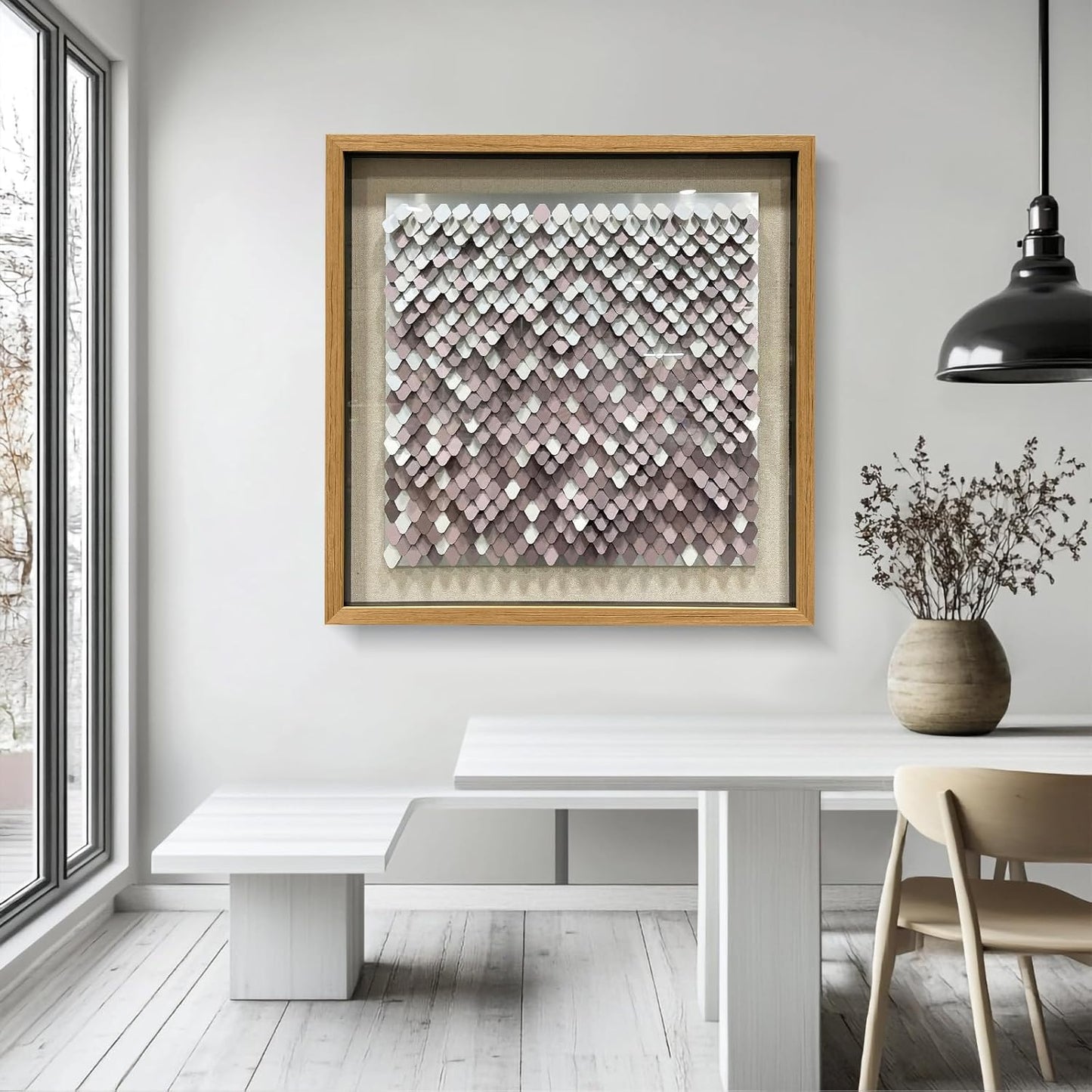BrightA Polymer Strip Collage Painting 39.4"x59"